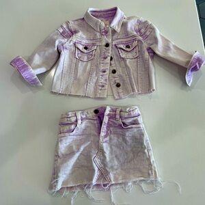GB Girls Purple Denim Set